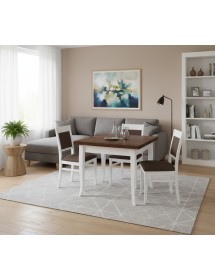 Tavolo quadrato allungabile shabby legno bicolore 80x80 90x90 100x100