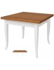 Tavolo quadrato allungabile shabby legno bicolore 80x80 90x90 100x100