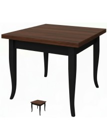 Tavolo quadrato allungabile shabby legno bicolore 80x80 90x90 100x100