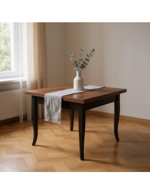 Tavolo quadrato allungabile shabby legno bicolore 80x80 90x90 100x100