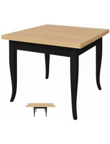 Tavolo quadrato allungabile shabby legno bicolore 80x80 90x90 100x100