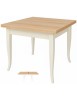 Tavolo quadrato allungabile shabby legno bicolore 80x80 90x90 100x100