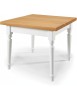 Tavolo quadrato allungabile tornito shabby legno bicolore 80x80 90x90 100x100