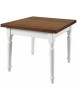 Tavolo quadrato allungabile tornito shabby legno bicolore 80x80 90x90 100x100