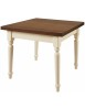 Tavolo quadrato allungabile tornito shabby legno bicolore 80x80 90x90 100x100