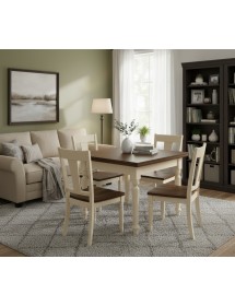 Tavolo quadrato allungabile tornito shabby legno bicolore 80x80 90x90 100x100