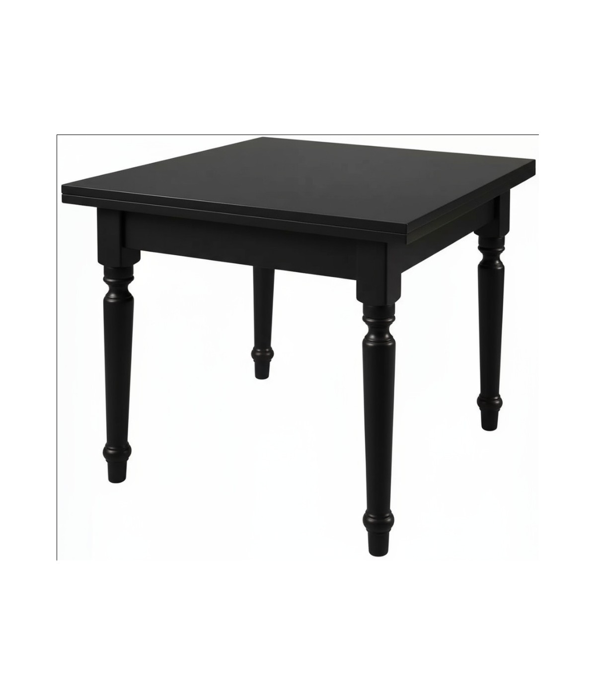 Tavolo quadrato allungabile tornito shabby legno bicolore 80x80 90x90 100x100