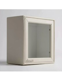 Pensile vetro 1 anta legno massello di frassino vari colori 65x37x65