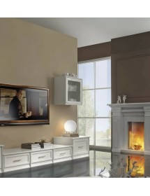 Pensile vetro 1 anta legno massello di frassino vari colori 65x37x65