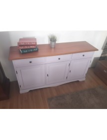 MADIA CREDENZA 3 PORTE IN LEGNO LACCATO LAVANDA  L.156 P.42 H.85