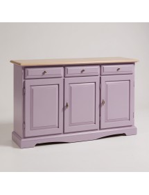 MADIA CREDENZA 3 PORTE IN LEGNO LACCATO LAVANDA  L.156 P.42 H.85