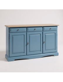 MADIA CREDENZA IN LEGNO LACCATO PENNELLATO CARTA DA ZUCCHERO  L.156 P.42 H.85