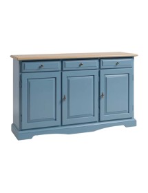 MADIA CREDENZA IN LEGNO LACCATO PENNELLATO CARTA DA ZUCCHERO  L.156 P.42 H.85