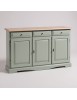 MADIA CREDENZA IN LEGNO LACCATO PENNELLATO TORTORA  L.156 P.42 H.85