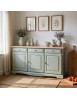 MADIA CREDENZA IN LEGNO LACCATO PENNELLATO TORTORA  L.156 P.42 H.85