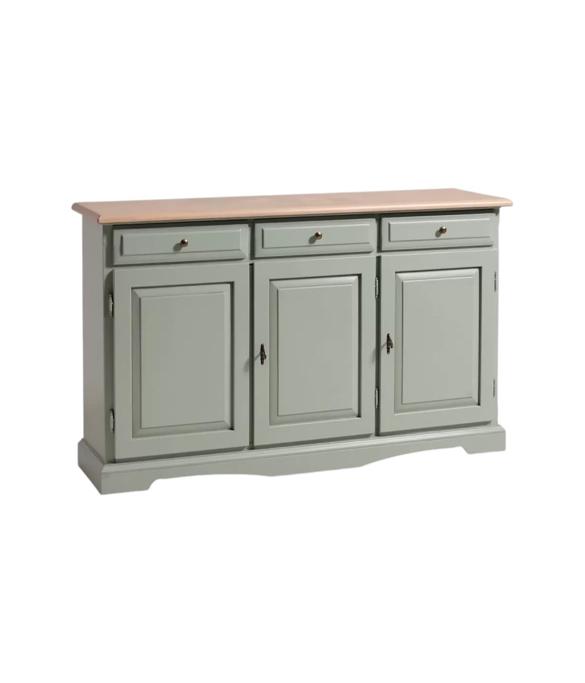 MADIA CREDENZA IN LEGNO LACCATO PENNELLATO TORTORA  L.156 P.42 H.85