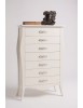 Cassettiera 7 cassetti in legno shabby bianco L.80 x P.47 H.138 (494)