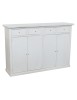 Madia Credenza legno 4 porte 4 cassetti shabby bianco anticato 160X40X110
