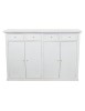 Madia Credenza legno 4 porte 4 cassetti shabby bianco anticato 160X40X110