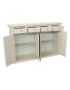 Madia Credenza legno 4 porte 4 cassetti shabby avorio anticato 160X40X110