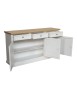 MADIA CREDENZA IN LEGNO 3 PORTE SHABBY CHIC BICOLORE 156x42x85