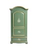 Armadio Classico 1 Anta Shabby legno verde decori filo oro 96x56x196