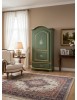 Armadio Classico 1 Anta Shabby legno verde decori filo oro 96x56x196