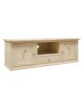 Porta tv 2 ante 1 cassetto legno shabby avorio anticato decori 160x46x56