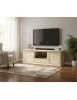 Porta tv 2 ante 1 cassetto legno shabby avorio anticato decori 160x46x56