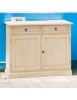 Madia Credenza Shabby Chic In Legno 2 Porte avorio anticato 105x42x85