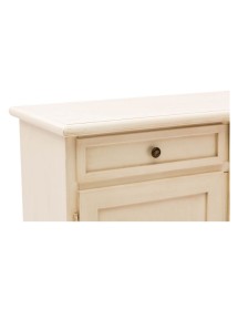 Madia Credenza Shabby Chic In Legno 2 Porte avorio anticato 105x42x85