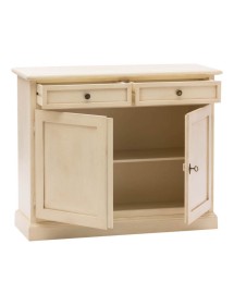 Madia Credenza Shabby Chic In Legno 2 Porte avorio anticato 105x42x85