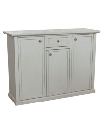 Madia Credenza 3 porte 1 cassetto shabby grigio anticato decori 120X39X85