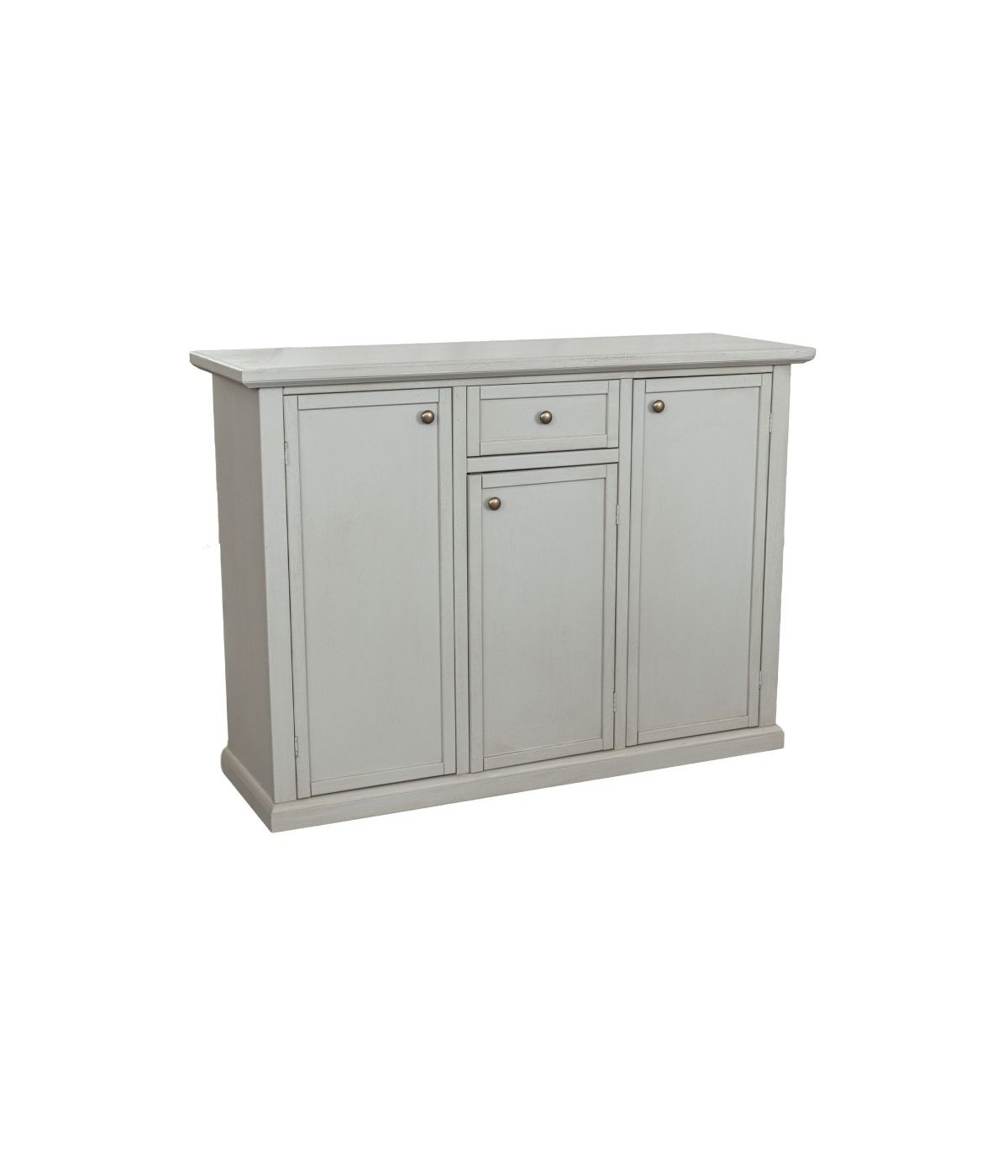 Madia Credenza 3 porte 1 cassetto shabby grigio anticato decori 120X39X85