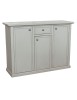 Madia Credenza 3 porte 1 cassetto shabby grigio anticato decori 120X39X85