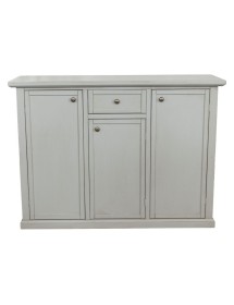 Madia Credenza 3 porte 1 cassetto shabby grigio anticato decori 120X39X85