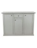 Madia Credenza 3 porte 1 cassetto shabby grigio anticato decori 120X39X85