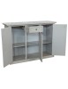 Madia Credenza 3 porte 1 cassetto shabby grigio anticato decori 120X39X85