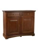 Credenza arte povera 2 ante Legno noce scuro 117X46X96 vista frontale
