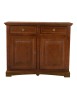 Credenza arte povera 2 ante Legno noce scuro 117X46X96 vista frontale
