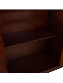 Madia Credenza legno 4 porte 4 cassetti arte povera noce scuro 160X40X110