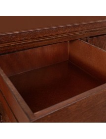 Madia Credenza legno 4 porte 4 cassetti arte povera noce scuro 160X40X110