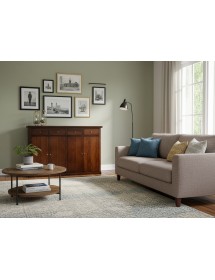 Madia Credenza legno 4 porte 4 cassetti arte povera noce scuro 160X40X110