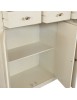 Credenza legno 4 porte 4 cassetti shabby bianco anticato decorato 160X40X110