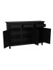Madia Credenza 3 Ante Legno shabby nero 158x45x98