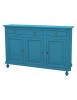 Madia Credenza 3 Ante Legno shabby azzurro 158x45x98