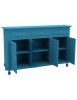 Madia Credenza 3 Ante Legno shabby azzurro 158x45x98