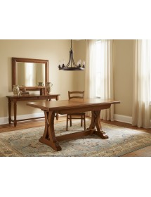 TAVOLO RIQUADRATO ARTE POVERA ALLUNGABILE IN LEGNO 160CM