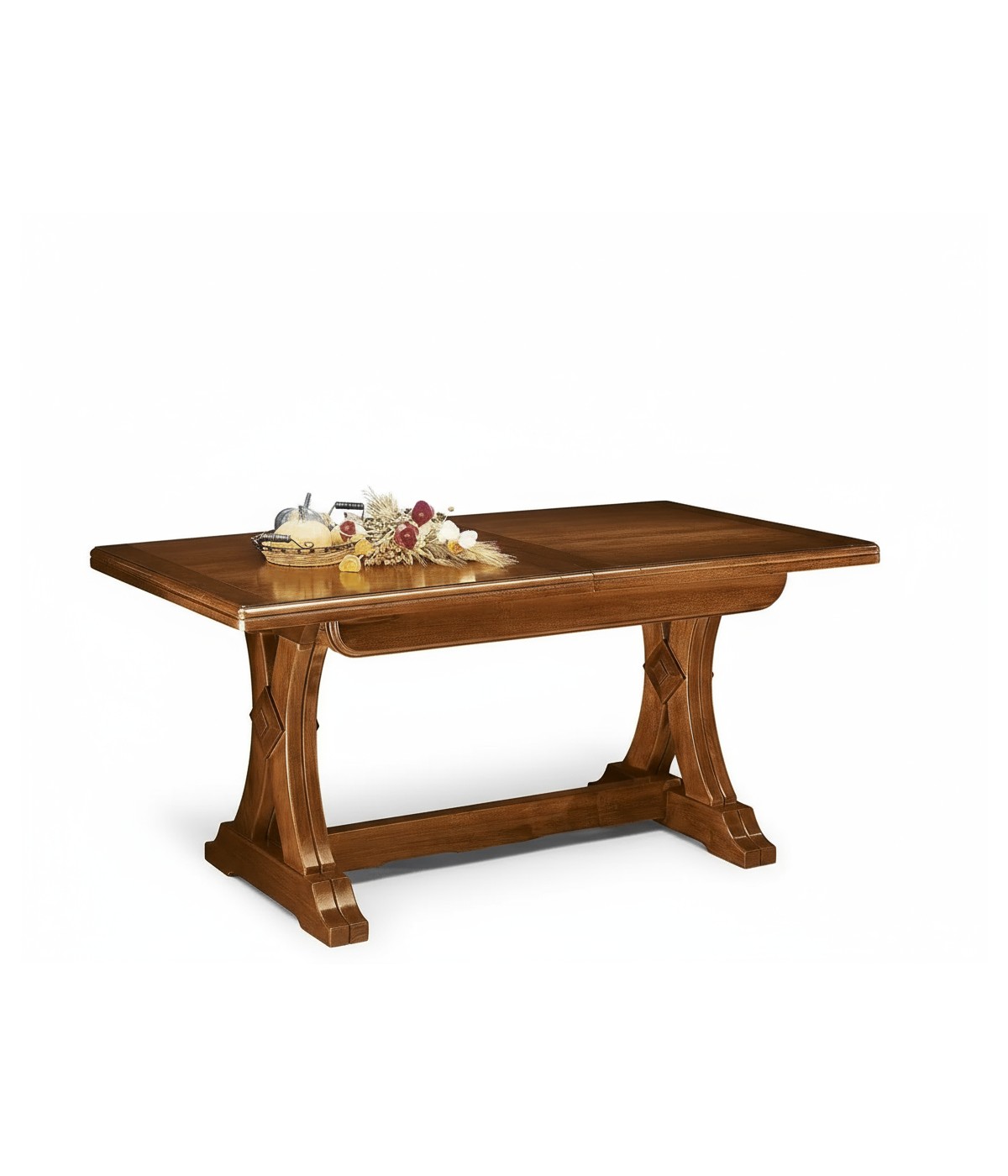 MOBILI 2G - TAVOLO ALLUNGABILE  RIQUADRATO IN LEGNO L.160 P.85 H.78