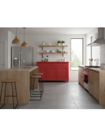 Madia Credenza 3 Ante Legno shabby rosso 158x45x98